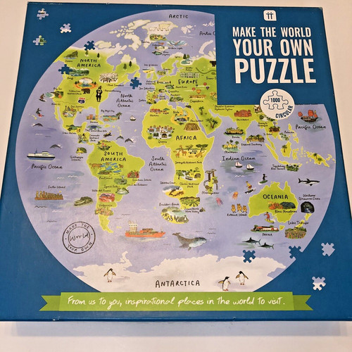 Circular world map - map, 1000